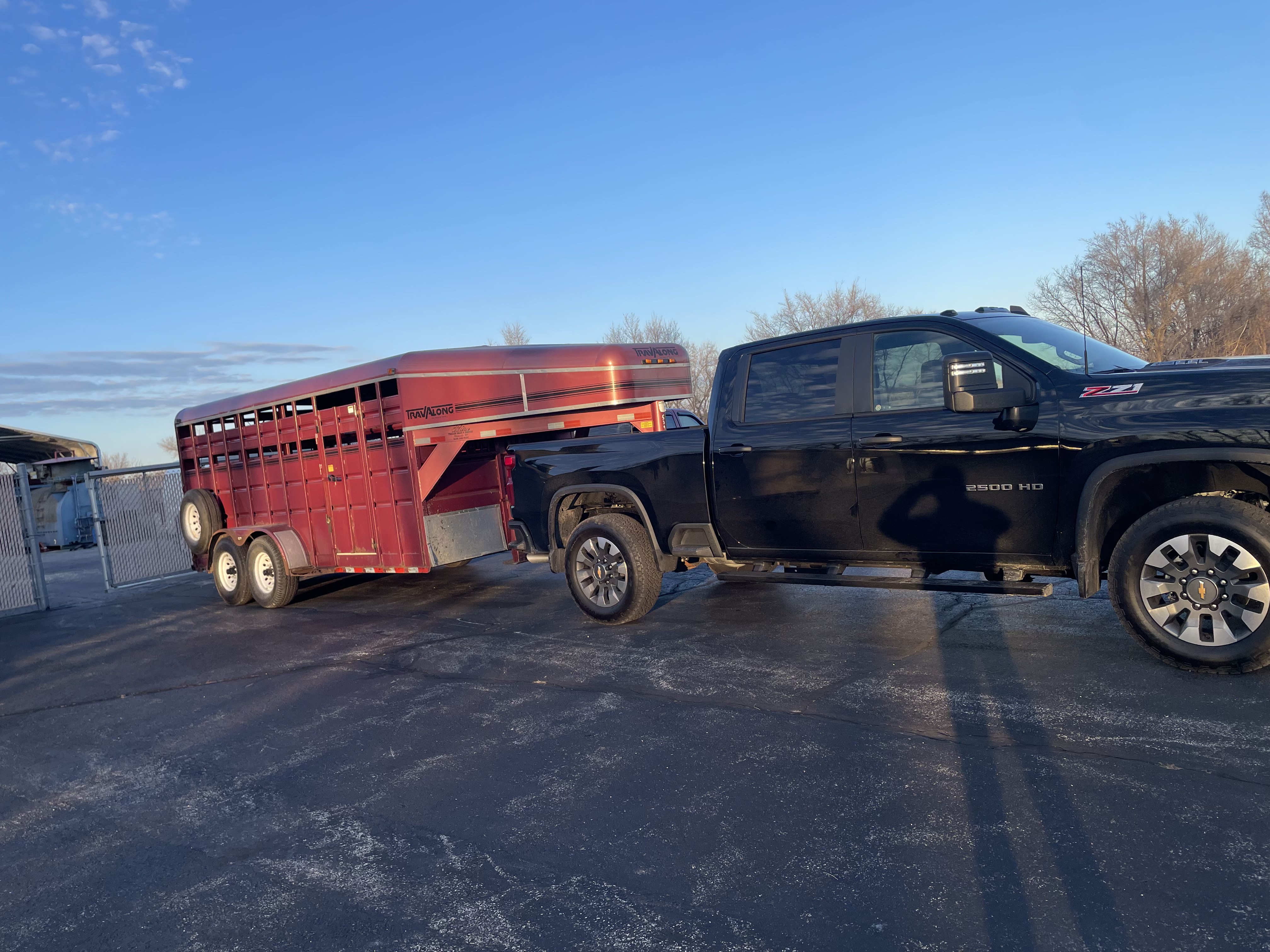 horse removal services truck with trailer